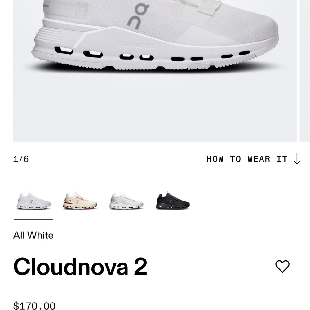On Cloudnova 2 Women's Athletic Shoes - White